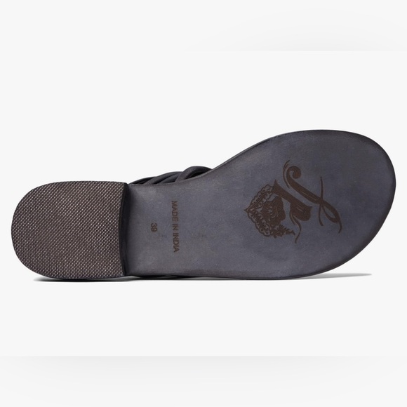 Free People Womens Kayla Black Leather Slip-On Slide Sandals Size 36 or 6US NEW - Picture 5 of 7